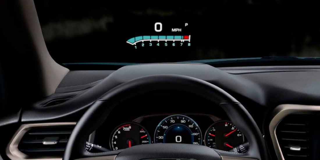 A closeup shot of Acadia 6in heads up display